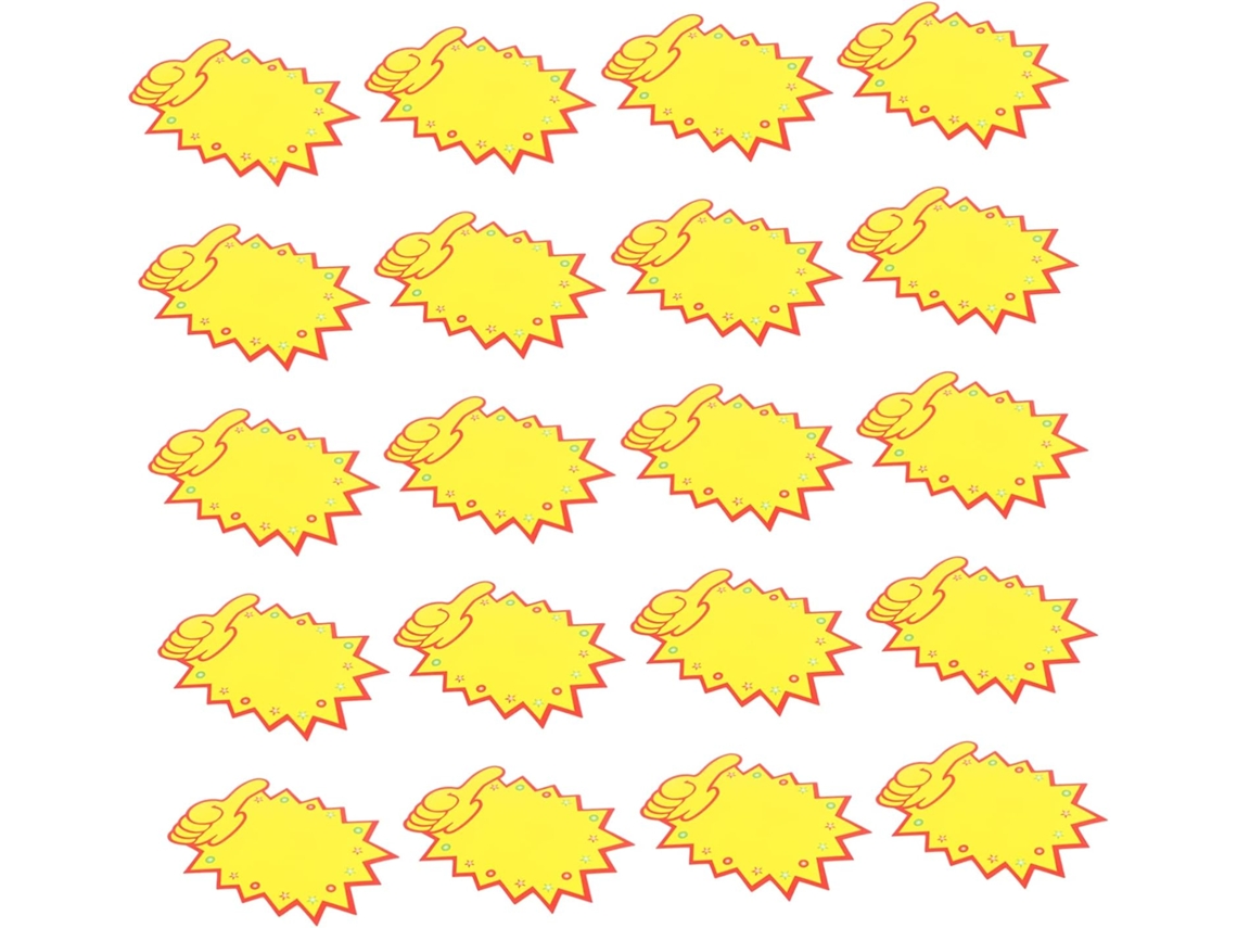 Adesivos De Papel Amarelo Lalafina, Pacote Com 100 Unidades, Ideais Para Etiquetar Preços Em Mercados E Vendas De