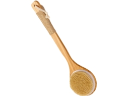 Escova De Banho Esfoliante Corporal Popetpop Com Cabo Longo Bambu, Cerdas Macias E Corda De Juta, Para Limpeza Das