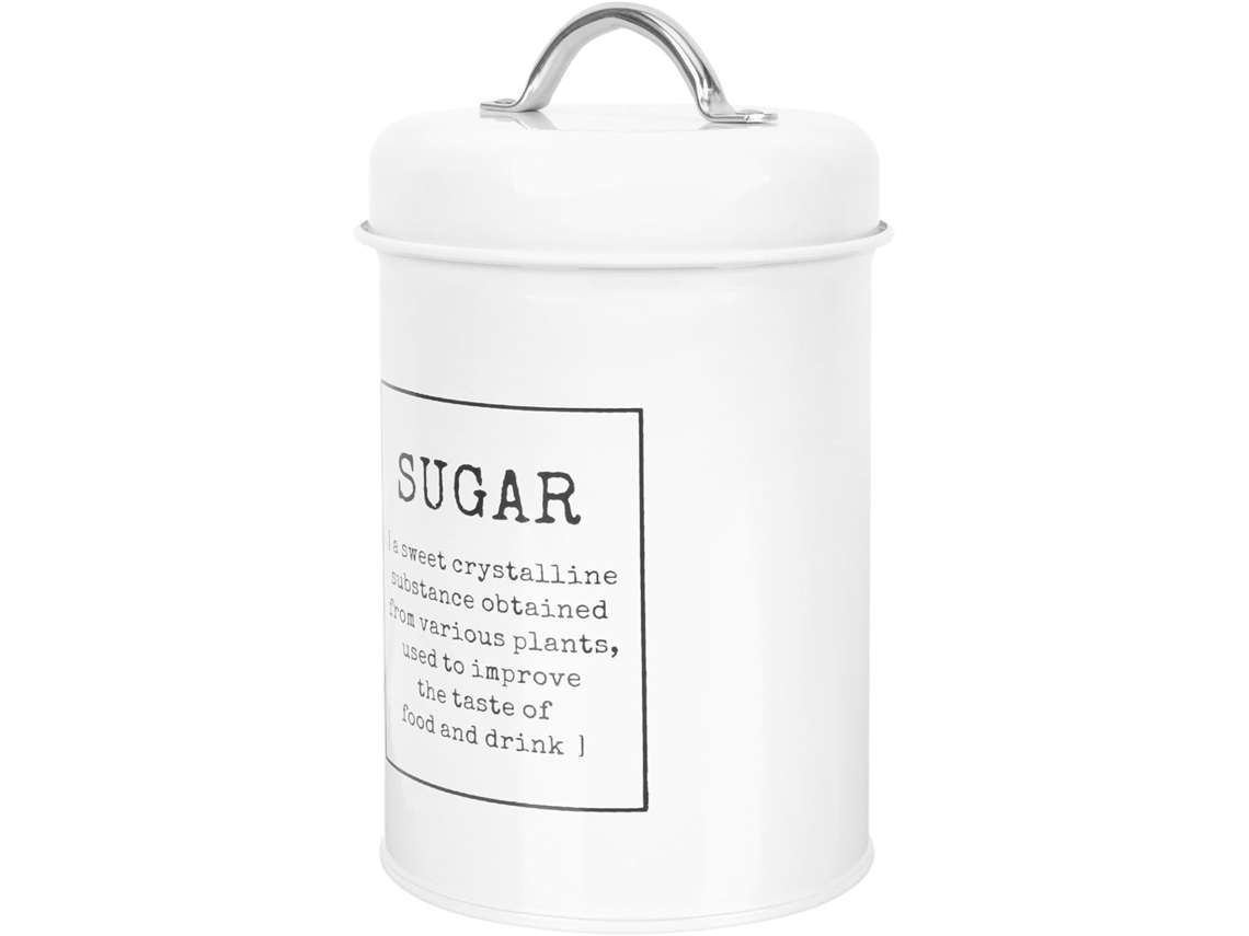 Conjunto De Latas Ferro Branco Para Açúcar E Chá, Design Simples E Tampa Hermética Para Armazenamento Na Cozinha
