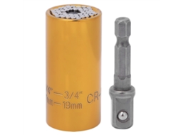 Enchufe Universal 1/4in-3/4in Com Vara De Conexão 3/8in Cr V Para Indústria Automotiva Amarelo