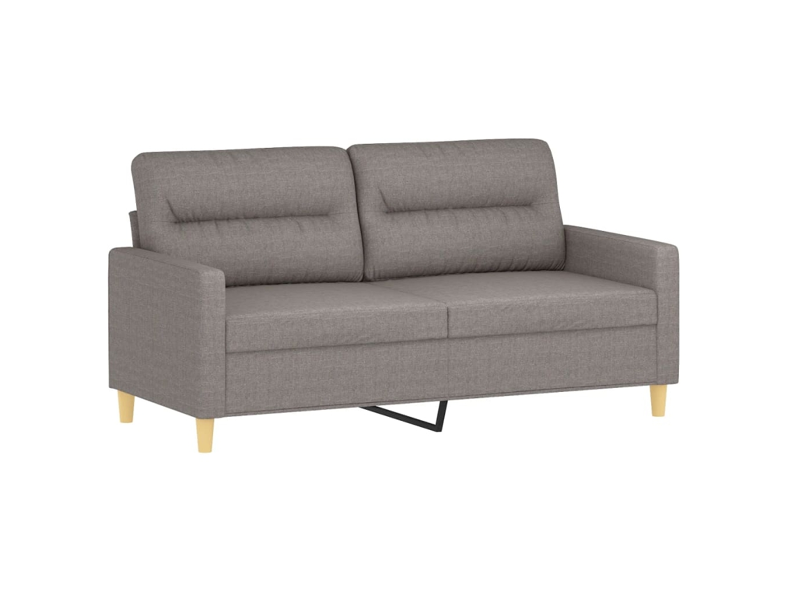 2-seater Sofa, 2-seater Sofas Vidaxl Cinzento-acastanhado Tecido (n/a)