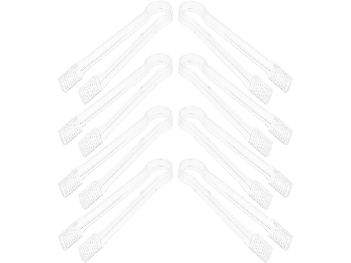 Aboofan Conjunto De 8 Pinças Gelo Plástico Transparente, Leves E Fáceis De Limpar, Ideais Para Buffets, Churrascos E