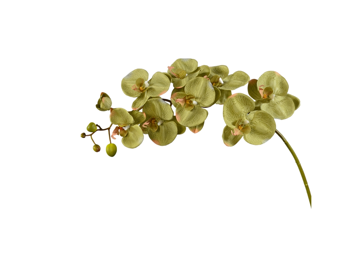 Flor de Phalaenopsis Artificial Xianwen 9 Cabeças Verde Outonal, Altura Aproximada 104cm LAXISCREED