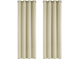 Cortinas Blackout Bege Supermacias Com Isolamento Térmico E Ilhós, Cortinas Blackout Para Sala De Estar, 46 X 54 Polegadas, 2 Painéis