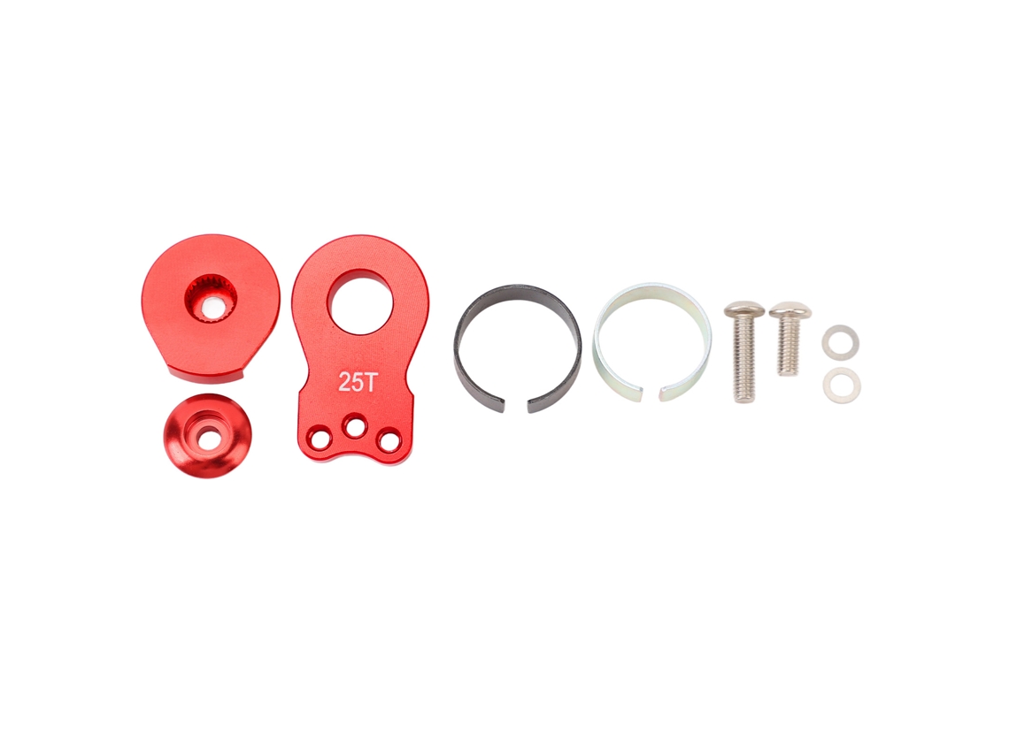 Servo Saver De Alumínio 25t Leve E Durável Braço Universal Para Carro Rc 1/10 Vermelho