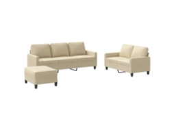 Sofa Set, Sofa Sets Vidaxl Creme Tecido (n/a)