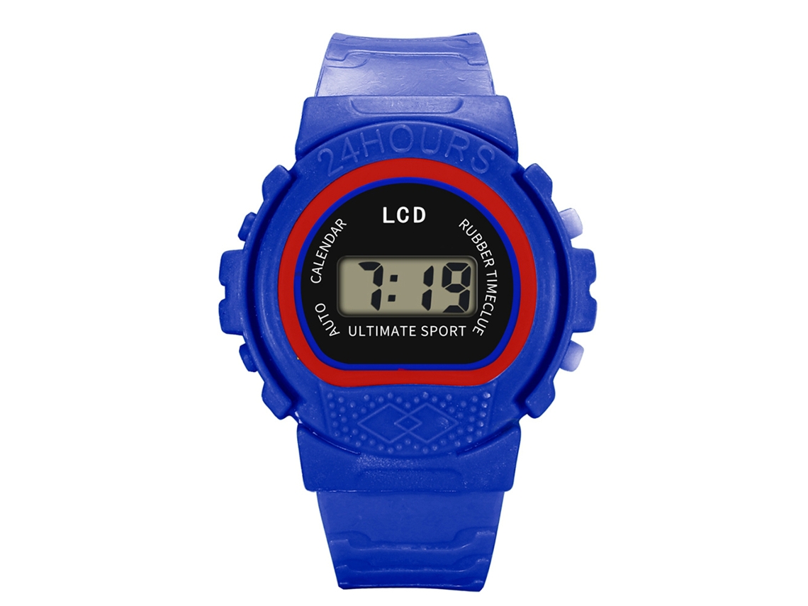 Relógio eletrônico infantil da moda, pulseira infantil, presente ideal, azul