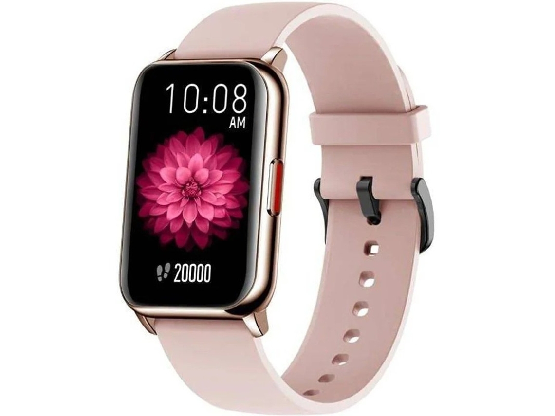 Pulseira inteligente Bestvite com controle de toque e relógio inteligente com suporte para sono e detecção de frequência cardíaca (rosa)
