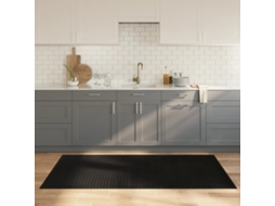Vidaxl Tapete Retangular 100x200 Cm Bambu Preto