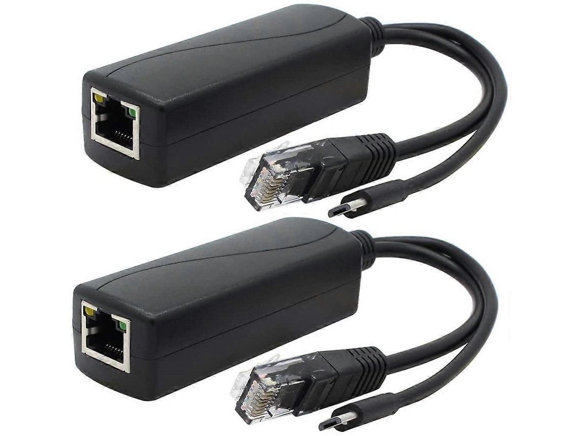 Divisor Poe Gigabit 48v Para 5v 2.4a, Pacote Com 2, Compatível Com Raspberry Pi 3b+