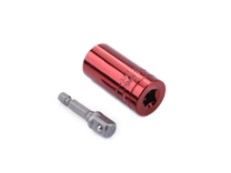 Adaptador Universal De Chave De Rato Para Furadeira Elétrica 7-19mm Aço Com Bola Vermelho 2 Peças