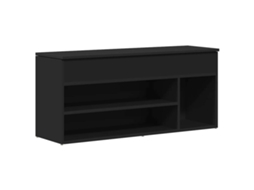 Banco Sapateira 102x30,5x45 cm Derivados da Madeira Preto MAISON EXCLUSIVE