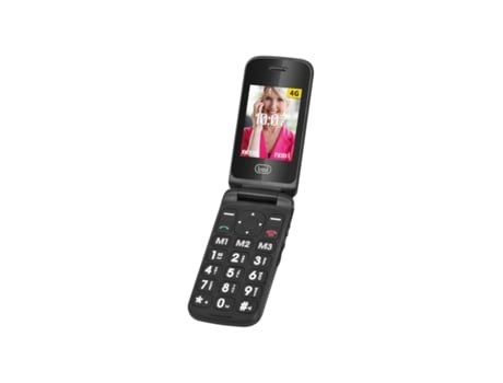 Telefono Trevi Flex Plus 90 4g Flip Senior Phone Dual Screen Black