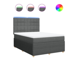 Box Spring Bed, Box Spring Beds Vidaxl Cinzeto Tecido (140 X 200 Cm)