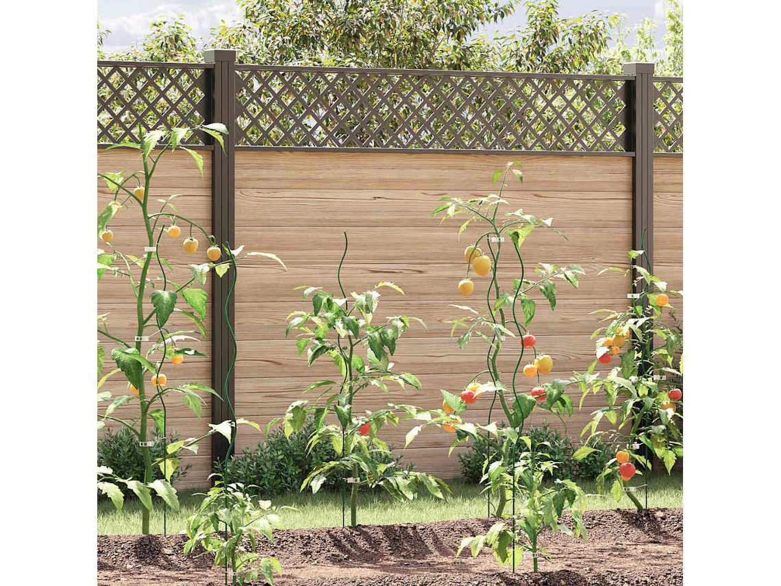 Vidaxl Suporte Para Plantas 5 Unid. Verde 110 X 0.6 X 0.6 Cm Aço