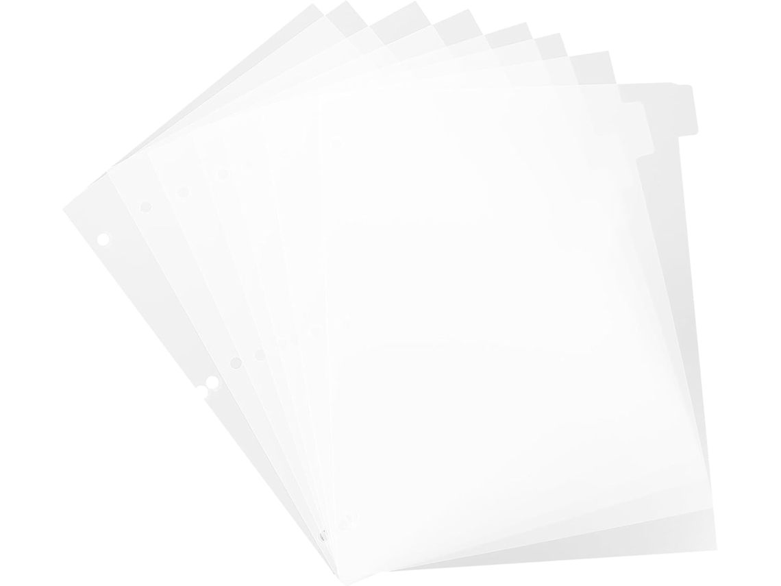 Divisórias Pastas Em Pp Fosco, 1 Bloco Com 8 Folhas