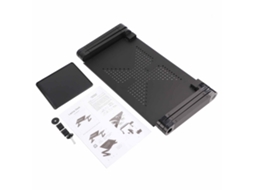 Baoj-2026mesa Portátil Para Laptop Com Suporte E Prato Para Mouse, Ideal Para Sofá E Cama, Cor Preta
