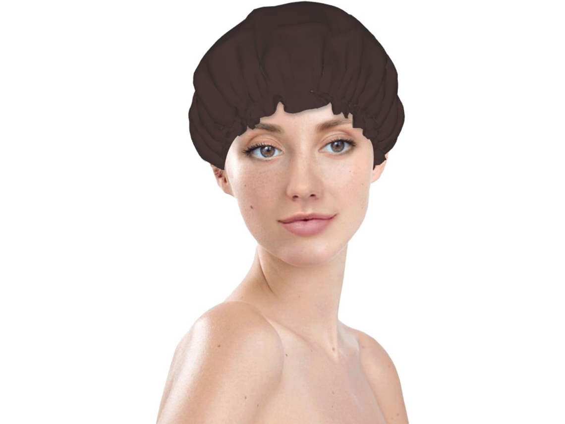 Touca De Banho Feminina, Reutilizável, Impermeável, Dupla Camada, Com Elástico, Ideal Para Cabelos Longos, Com Estampa