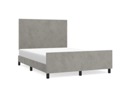 Bed Frame With Headboard, Bed Frames With Headboards Vidaxl Cinzeto Veludo (140 X 190 Cm)