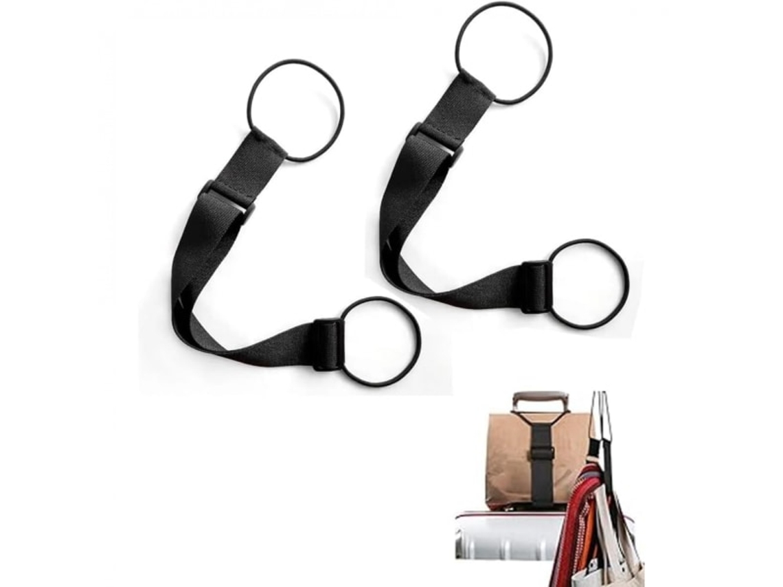 Conjunto De 2 Cintas Ajustáveis Para Mala, Em Nylon, Para Fixação Segura De Bagagem Em Viagem