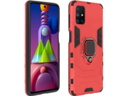 Lurelia Capa Com Anel Para Samsung Galaxy M51 Vermelho