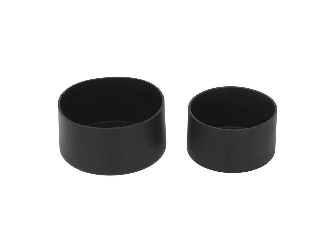 2pcs Silicone Bumper Boot Protetora Garrafa De Água Tampa De Manga Inferior Para Espaço Copo Térmico Preto