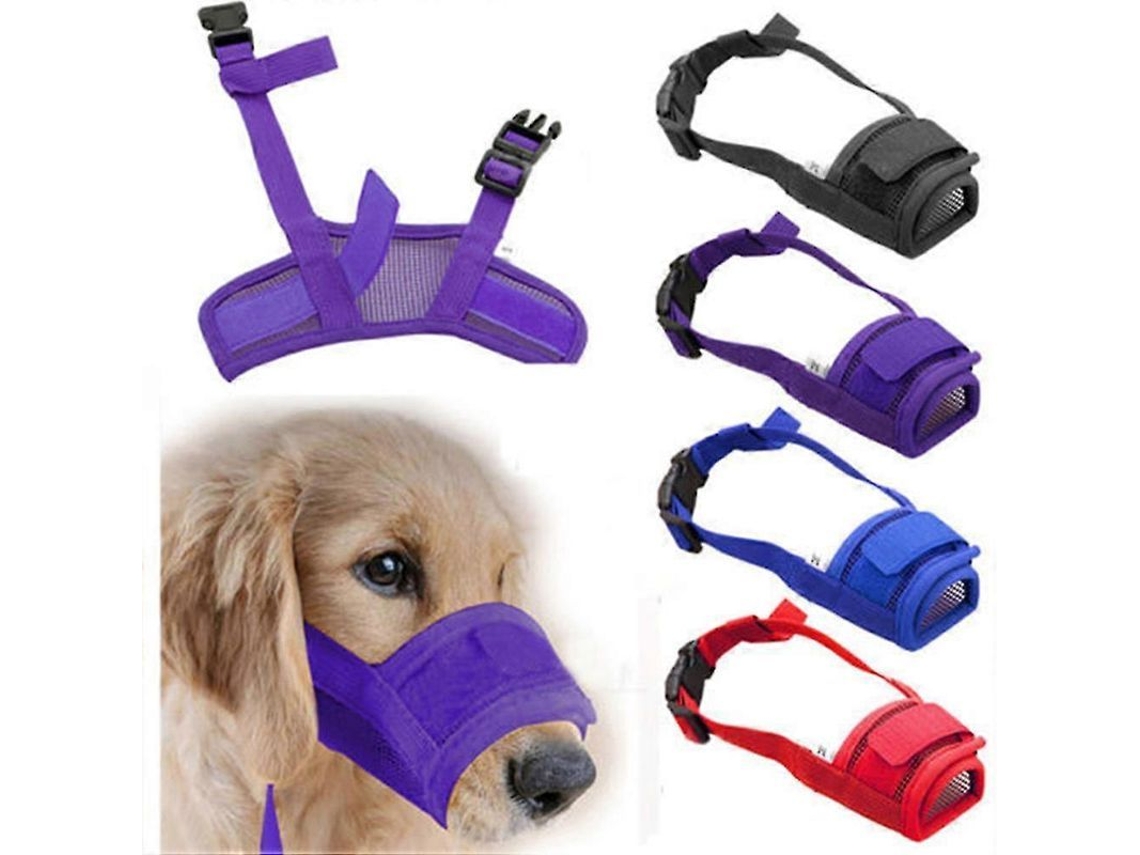 2026 máscara Ajustável para Cão Anti ladrido Malha Respirável Tamanho S XL Cores Várias