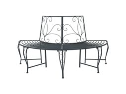 Vidaxl Banco De Árvore 4-número De Lugares 160 X 80 X 89 Cm Aço