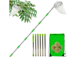 Vara Coletora de Frutas Genérica com Cesto Cesto para Colheita de Frutas com Vara Telescópica Extensível, Coletor de CHABERLU