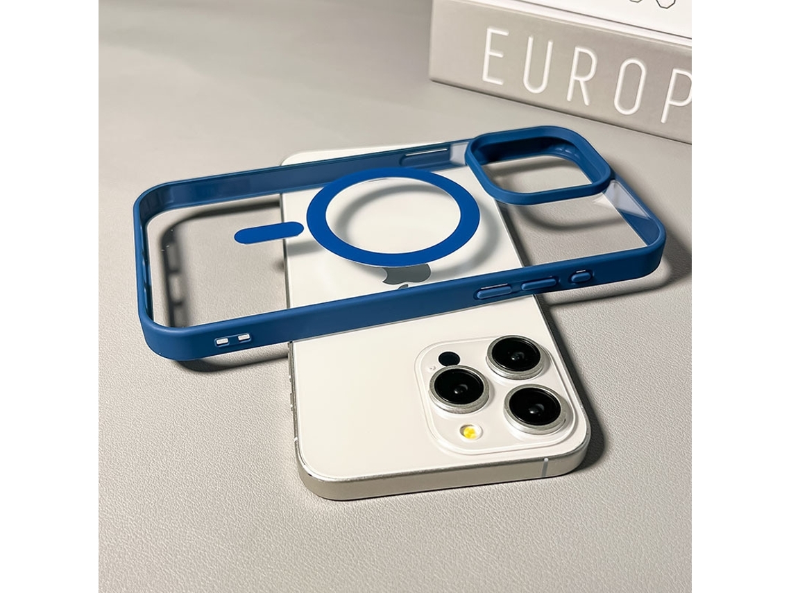Capa Magnética Transparente Para Iphone 17 Air Navy