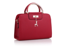 Bolsa Feminina 2026, Pingente de Cervo Ondulado, Bolsa de Ombro, Bolsa Transversal claret YUNZII