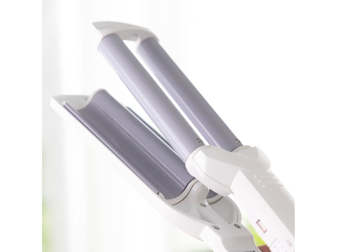 Prancha De Cabelo, Innovagoods, Modelo Cerâmico, 55 W, Temperatura 200° C, Cabo Giratório 360° C, Cor: Branco Acinzentado