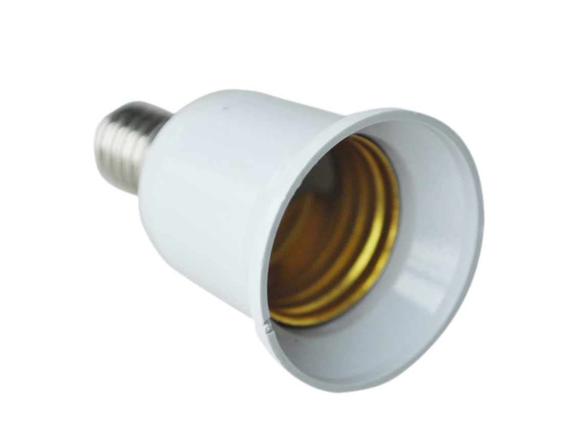 Adaptador De Soquete E14 Para E27, Extensão Para Lâmpadas Led E Cfl