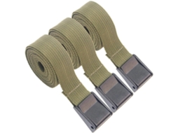 Conjunto De 3 Cintas Amarração Em Nylon 25mm X 1m Com Fivela Pressão Para Fixar Bagagem E Conectar Mochilas Durante