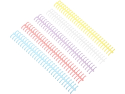 Argolas de Corrente Plástica Kallory, 30 Furos, 10 Unidades Roxo, Acessórios Para Arquivo A4, Ideais Para Escritório