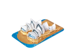 Quebra-cabeça 3d Da Ópera De Sydney - 30 Peças De Papelão, Medindo 19x13x6 Cm