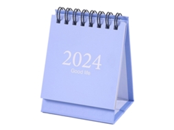 2026 calendário de Mesa Mini 2024 com Espiral de Fio Planejador Diário para Lar e Escritório 105x75mm Azul Céu