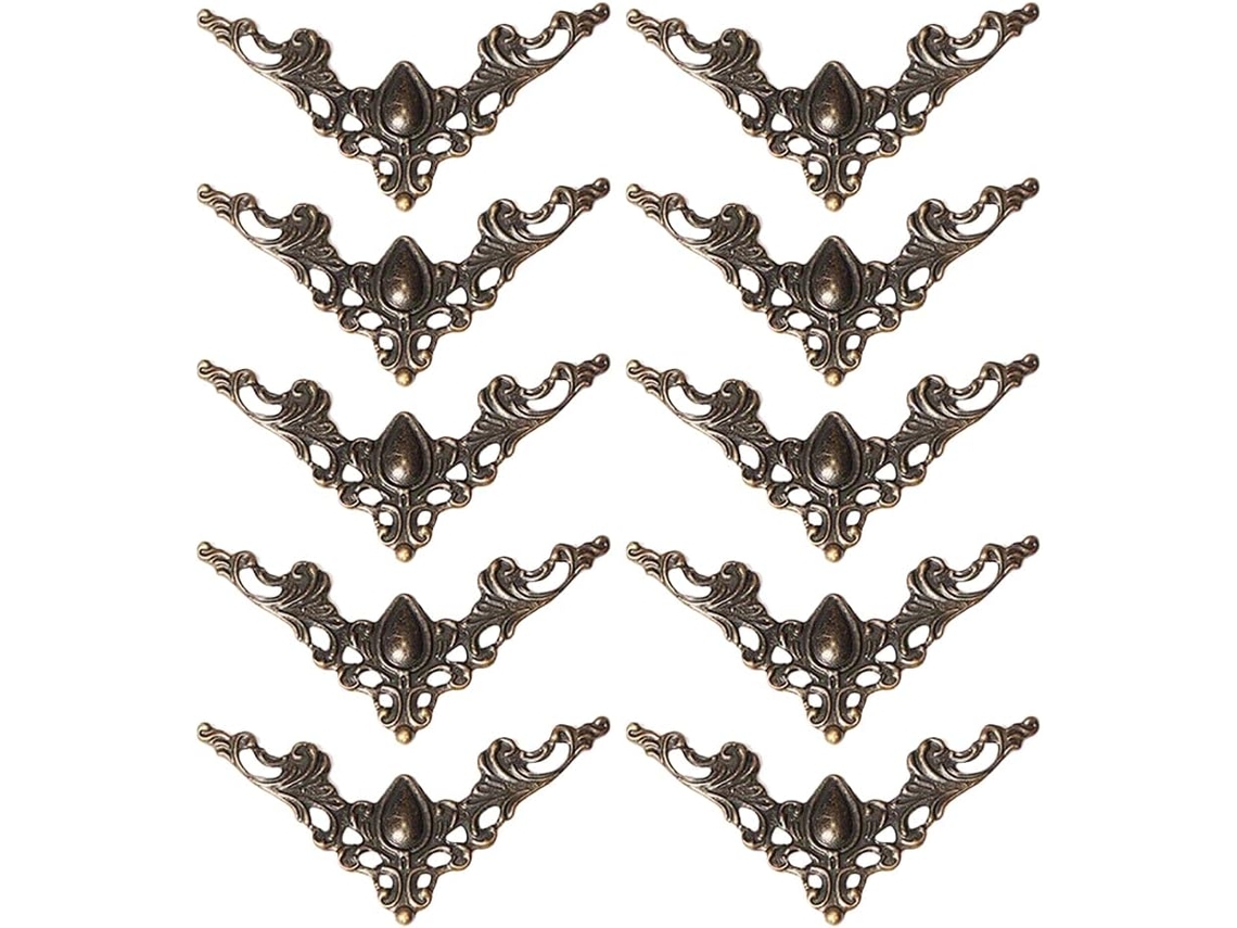 Protetores Canto Vintage Ferro Álbuns Scrapbooking 20 Peças Acabamento Bronze Antigo Capas Livros Cadernos GOKOCO