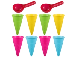 Conjunto De 10 Bolas E Casquinhas Sorvete Para Brincar Na Praia, Com Areia Outros Materiais, Perfeito Crianças Pequenas. -aquaforge