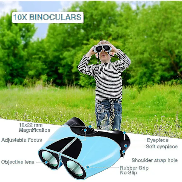 Binóculos Compactos Pequenos /ea/10x22 Azuis BRILVIBERA