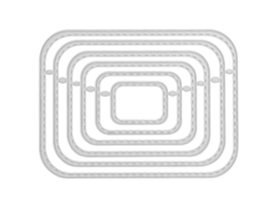 Troquel De Corte Retangular Com Bordas Arredondadas Aço Carbono Scrapbooking Diy Álbum Cartão Decoração