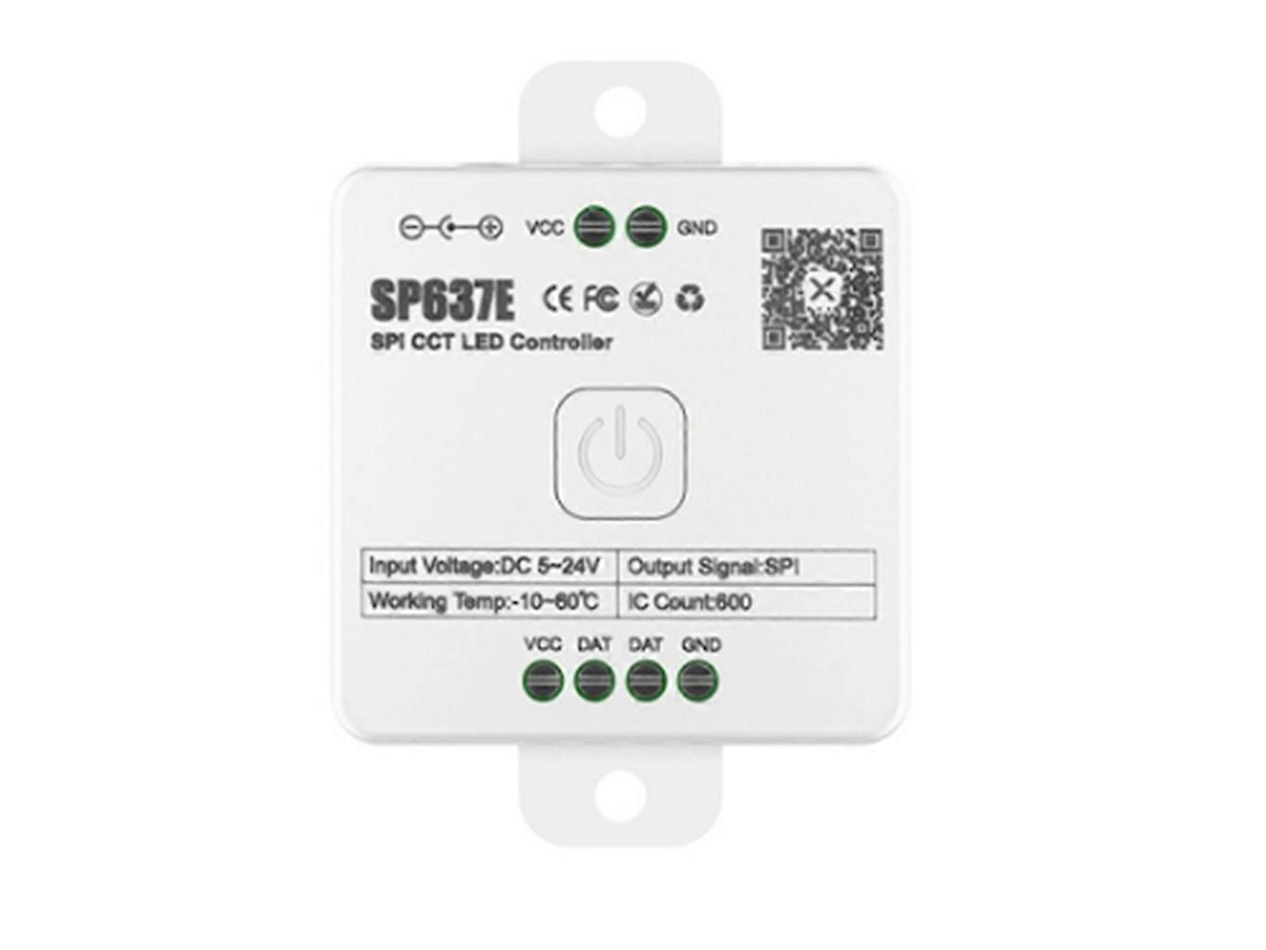 Controlador Duplo SPI AND-SP637E com suporte para DC5-24V e controle remoto com tela sensível ao toque de 2,4G