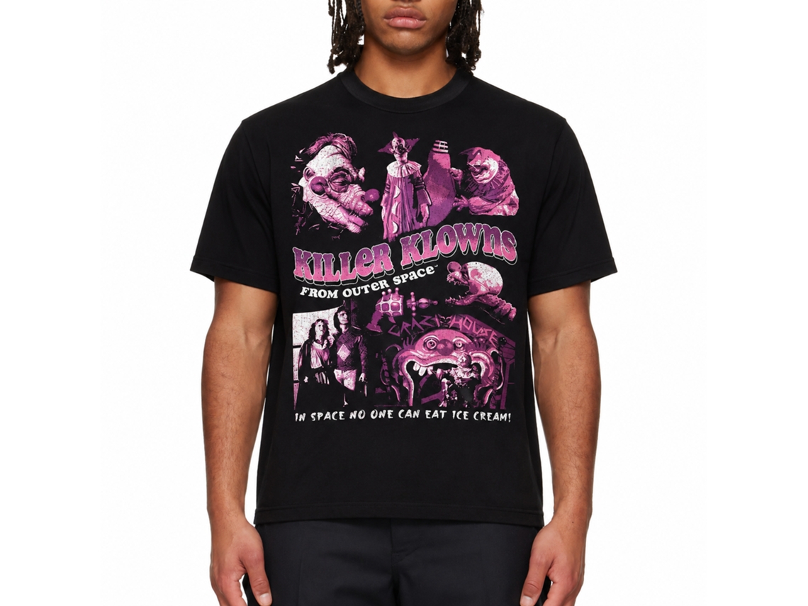 Rockinstone Killer Klowns Collage Black Adult Shirt Size:s