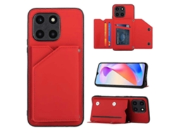 Capa Para Celular Honor X6a 4g Com Detalhes Em Pu, Tpu E Pc, Com Slots Para Cartões E Toque Aveludado.