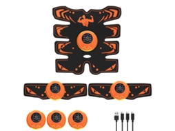 Estimulador Muscular Abdominal Ems Home Gym Laranja Conjunto De Três Peças Slowmoose