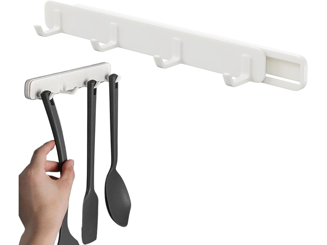Ganchos Deslizantes Para Trilhos De Cozinha | Suporte De Parede Removível Para Cintos Em Armários
