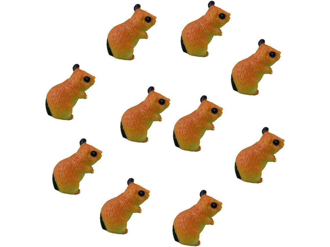 Inoomp 10 Miniaturas de Hamster em Resina para Jardim e Bonsai com Acabamento Fino e Detalhes Delicados, uma Decoração CHABERLU