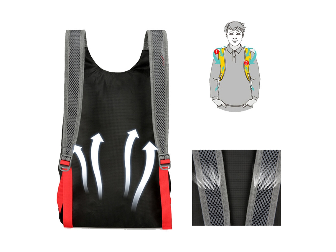 Azul Ipree Mochila Dobrável Multifuncional Atividades Ar Livre Nylon Impermeável Alta Densidade Leve Camping Trilhas Viagens