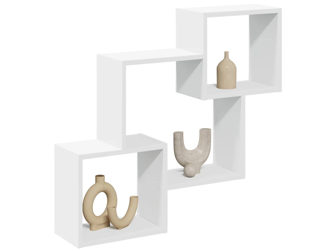 Vidaxl Armário De Parede 78x18x71 Cm Derivados De Madeira Branco