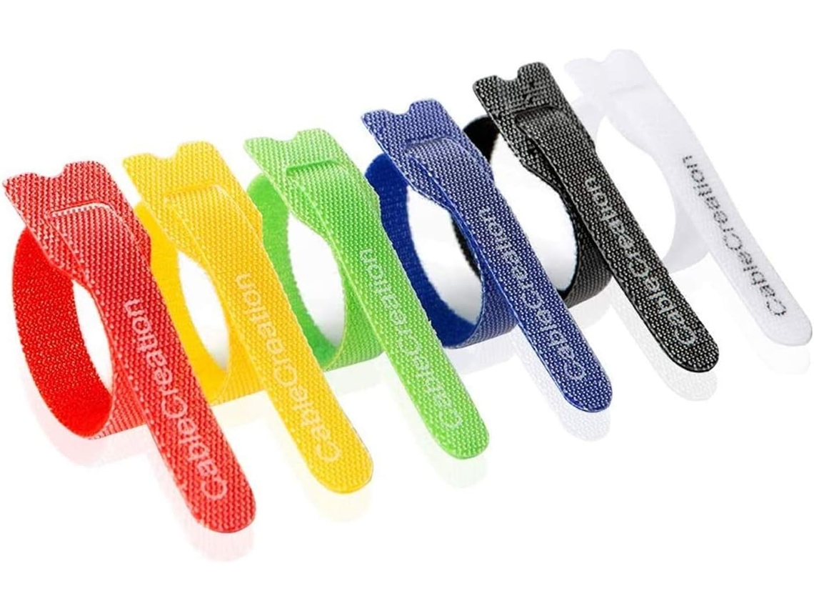 60 Abraçadeiras Reutilizáveis ​​para Cabos/organizadores De Fios, Velcro De Microfibra, 6 Polegadas (multicolorido)